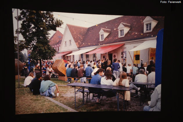 Feierwerkfest 1980, Publikum im Freien. Foto: Feierwerk