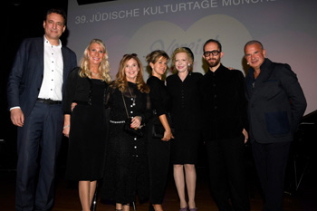 Georg Eisenreich, Karin Baum�ller-S�der, Judith Epstein (Vorsitzende der Gesellschaft zur F�rderung J�discher Kultur und Tradition e.V.), Anne-Sophie Mutter, Sunnyi Melles, Igor Levit Pianist (Professor f�r Klavier an der Hochschule f�r Musik, Theater und Medien Hannover), Gil Bachrach (Vorstandsmitglied Gesellschaft zur F�rderung J�discher Kultur & Traditionen e. V.)
